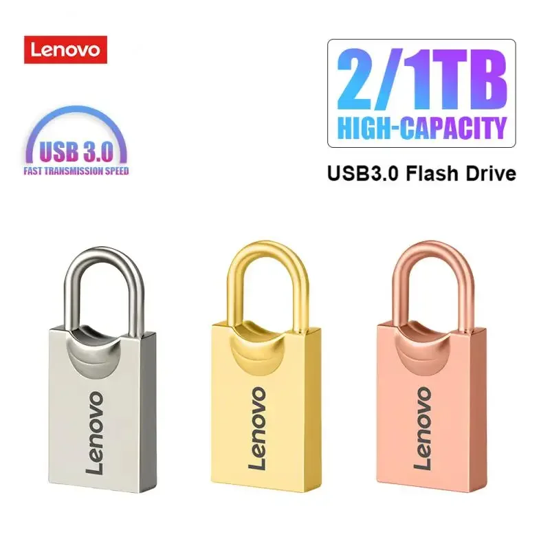 Lenovo Flash Disky 2TB Usb 3.0 Kovové kl ' úč 1 TB USB C Stick Prenosné Ssd Pevný Disk Nepremokavé Memoria Úložné Zariadenie Usb