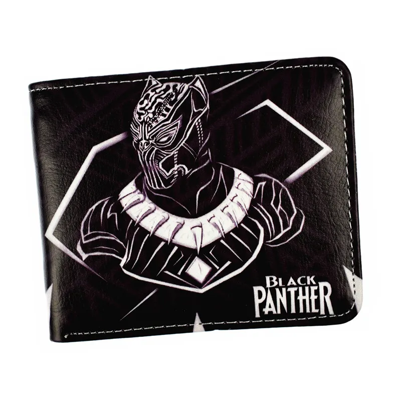Marvel Hrdinu Black Panther Krátke Peňaženky S Kreditnej Karty Držiteľ Mince Vrecku