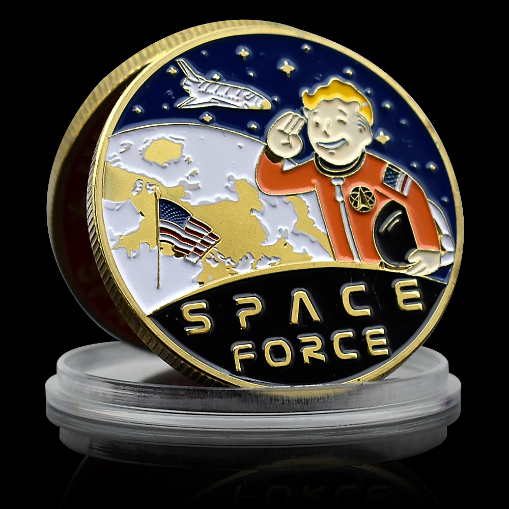 Priestor Platnosť Zlatej Mince Astronaut Mincí, Zberateľských NÁS Výzvou Medaila Spálňa Ploche Kovové Ozdoby Festival Darček