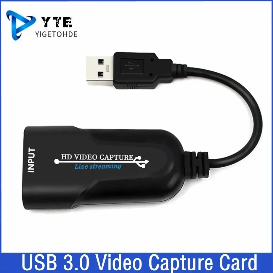 YIGETOHDE USB 3.0 HDMI Kompatibilné Hry digitalizačné Karty 1080P Video Streaming Adaptér Pre PS4 Live Vysielania Nahrávanie Videa